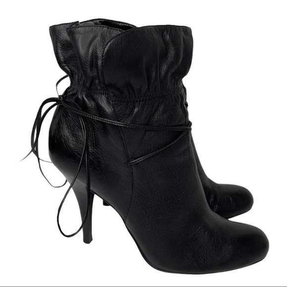 Calvin Klein Shoes - CALVIN KLEIN Hannah Leather Flared Boots Black 10